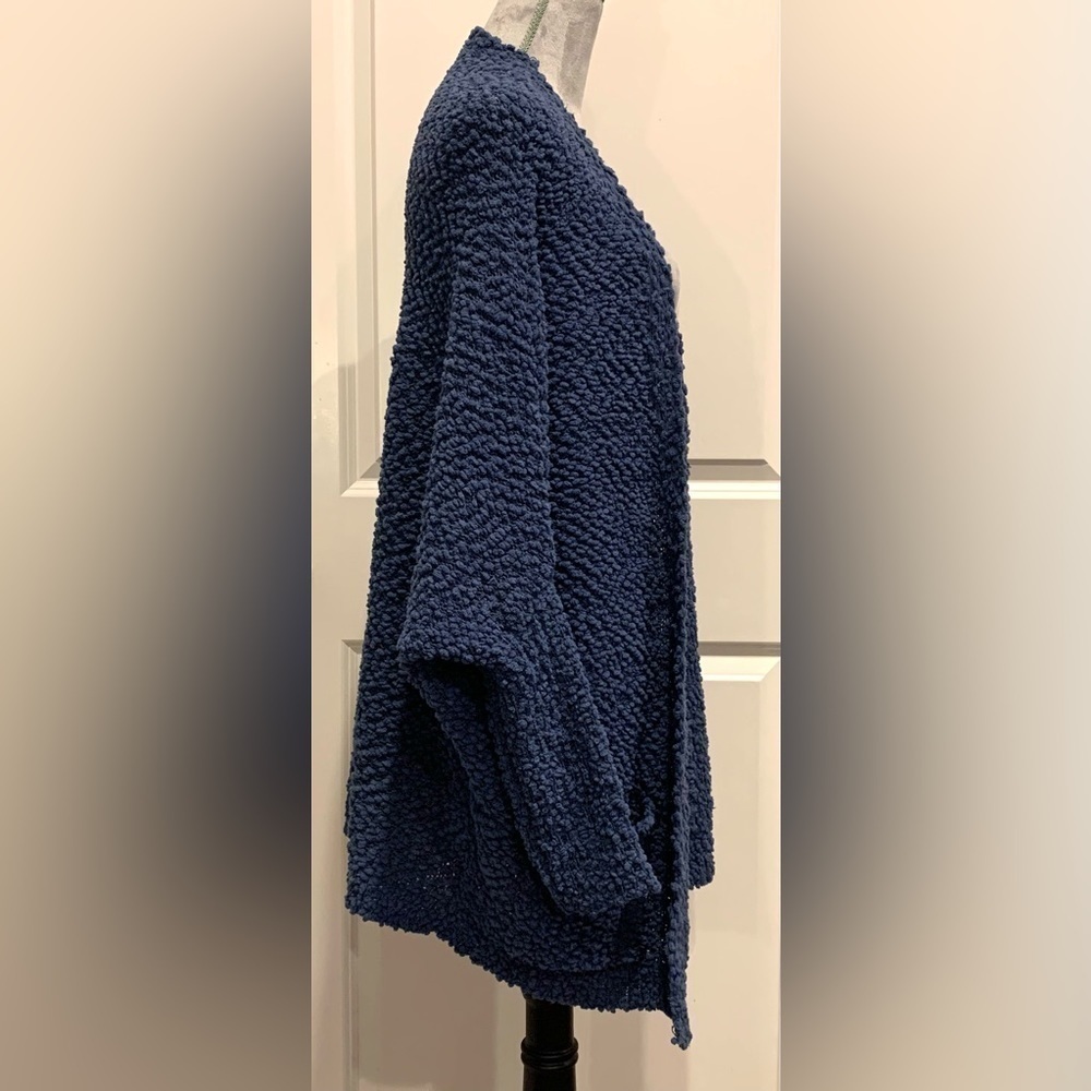 UMGEE Sz L  Dolman Sleeve Teal Open Front Casual Cardigan W/Pockets - Picture 8 of 12